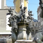 Augustus-Brunnen in Augsburg auf dem Rathausplatz aus den Jahren 1588 - 1594 (Renaissance).