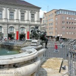 Augustus-Brunnen in Augsburg auf dem Rathausplatz aus den Jahren 1588 - 1594 (Renaissance).