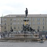 Augustus-Brunnen in Augsburg auf dem Rathausplatz aus den Jahren 1588 - 1594 (Renaissance).