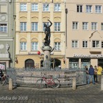 Merkurbrunnen in Augsburg aus den Jahren 1596 - 1599 von Adriaen de Vries (Bildhauer) und Wolfgang Neidhardt (Bildgießer)