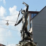 Merkurbrunnen in Augsburg aus den Jahren 1596 - 1599 von Adriaen de Vries (Bildhauer) und Wolfgang Neidhardt (Bildgießer)