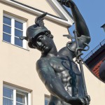 Merkurbrunnen in Augsburg aus den Jahren 1596 - 1599 von Adriaen de Vries (Bildhauer) und Wolfgang Neidhardt (Bildgießer)