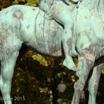 Reiterstandbild “Amazone zu Pferd” von Louis Tuaillon im Großen Tiergarten in Berlin, Zustand: Oktober 2015.