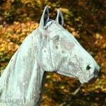 Reiterstandbild “Amazone zu Pferd” von Louis Tuaillon im Großen Tiergarten in Berlin, Zustand: Oktober 2015.