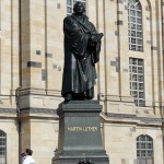 Luther-Denkmal in Dresden von Ernst Rietschel von 1861, Aufstellung an diesem Ort 1885, Guss von Christian Albert Bierling