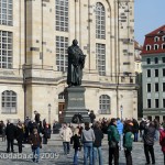 Luther-Denkmal in Dresden von Ernst Rietschel von 1861, Aufstellung an diesem Ort 1885, Guss von Christian Albert Bierling