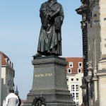 Luther-Denkmal in Dresden von Ernst Rietschel von 1861, Aufstellung an diesem Ort 1885, Guss von Christian Albert Bierling