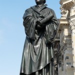 Luther-Denkmal in Dresden von Ernst Rietschel von 1861, Aufstellung an diesem Ort 1885, Guss von Christian Albert Bierling