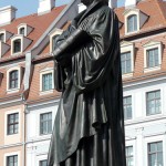 Luther-Denkmal in Dresden von Ernst Rietschel von 1861, Aufstellung an diesem Ort 1885, Guss von Christian Albert Bierling