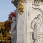 Musiker-Denkmal im Großen Tiergarten in Berlin-Tiergarten von Rudolf Siemering aus dem Jahr 1904, Zustand: Oktober 2015.