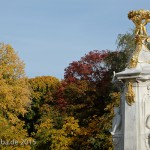 Musiker-Denkmal im Großen Tiergarten in Berlin-Tiergarten von Rudolf Siemering aus dem Jahr 1904, Zustand: Oktober 2015.