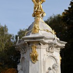 Musiker-Denkmal im Großen Tiergarten in Berlin-Tiergarten von Rudolf Siemering aus dem Jahr 1904, Zustand: Oktober 2015.