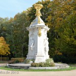 Musiker-Denkmal im Großen Tiergarten in Berlin-Tiergarten von Rudolf Siemering aus dem Jahr 1904, Zustand: Oktober 2015.