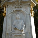 Musiker-Denkmal im Großen Tiergarten in Berlin-Tiergarten von Rudolf Siemering aus dem Jahr 1904, Zustand: Oktober 2015.