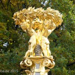 Musiker-Denkmal im Großen Tiergarten in Berlin-Tiergarten von Rudolf Siemering aus dem Jahr 1904, Zustand: Oktober 2015.