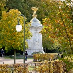 Musiker-Denkmal im Großen Tiergarten in Berlin-Tiergarten von Rudolf Siemering aus dem Jahr 1904, Zustand: Oktober 2015.