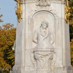 Musiker-Denkmal im Großen Tiergarten in Berlin-Tiergarten von Rudolf Siemering aus dem Jahr 1904, Zustand: Oktober 2015.