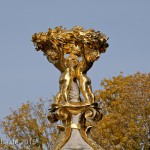 Musiker-Denkmal im Großen Tiergarten in Berlin-Tiergarten von Rudolf Siemering aus dem Jahr 1904, Zustand: Oktober 2015.