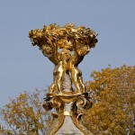 Musiker-Denkmal im Großen Tiergarten in Berlin-Tiergarten von Rudolf Siemering aus dem Jahr 1904, Zustand: Oktober 2015.