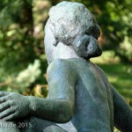 Bronzeskulptur “Ruhende” von Georg Kolbe im Kolbe-Hain in Westend, Berlin-Charlottenburg, Nachguss von 1962 aus der Bildgießerei Noack, Berlin