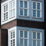 Anzeiger-Hochhaus in Hannover von Fritz Höger aus den Jahren 1927 - 1928 im expressionistischem Architekturstil, Detailansicht