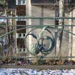 Bismarckbrücke in Grunewald, Berlin-Wilmersdorf, Detailansicht des Brückengeländers