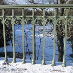 Bismarckbrücke in Grunewald, Berlin-Wilmersdorf, Detailansicht des Brückengeländers