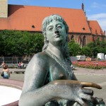 Neptunbrunnen von Reinhold Begas auf dem Alexanderplatz in Berlin-Mitte, Detailansicht
