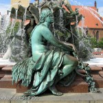 Neptunbrunnen von Reinhold Begas auf dem Alexanderplatz in Berlin-Mitte, Detailansicht