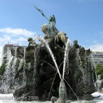 Neptunbrunnen von Reinhold Begas auf dem Alexanderplatz in Berlin-Mitte, Detailansicht