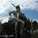 Neptunbrunnen von Reinhold Begas auf dem Alexanderplatz in Berlin-Mitte, Detailansicht