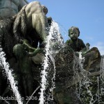 Neptunbrunnen von Reinhold Begas auf dem Alexanderplatz in Berlin-Mitte, Detailansicht