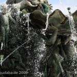 Neptunbrunnen von Reinhold Begas auf dem Alexanderplatz in Berlin-Mitte, Detailansicht