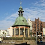 "Wasserkunst", Renaissance-Brunnen in Wismar aus dem Jahr 1571, Gesamtansicht