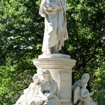 Goethe-Denkmal im Großen Tiergarten in Berlin von Fritz Schaper von 1880.