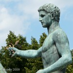 Reiterdenkmal "Der Sieger" auf dem Steubenplatz in Berlin-Charlottenburg von Louis Tuaillon von 1899