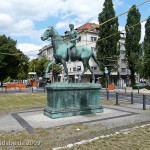 Reiterdenkmal "Der Sieger" auf dem Steubenplatz in Berlin-Charlottenburg von Louis Tuaillon von 1899