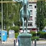 Reiterdenkmal "Der Sieger" auf dem Steubenplatz in Berlin-Charlottenburg von Louis Tuaillon von 1899