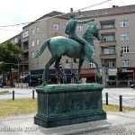 Reiterdenkmal "Der Sieger" auf dem Steubenplatz in Berlin-Charlottenburg von Louis Tuaillon von 1899