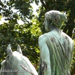 Reiterstandbild “Amazone zu Pferd” von Louis Tuaillon im Großen Tiergarten in Berlin, Detailansicht