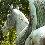 Reiterstandbild “Amazone zu Pferd” von Louis Tuaillon im Großen Tiergarten in Berlin, Detailansicht