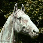 Reiterstandbild “Amazone zu Pferd” von Louis Tuaillon im Großen Tiergarten in Berlin, Detailansicht