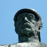 Bismarck-Nationaldenkmal am Großen Stern in Berlin-Tiergarten von Reinhold Begas, Detailansicht von Bismarck