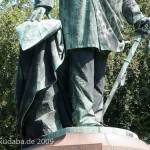 Bismarck-Nationaldenkmal am Großen Stern in Berlin-Tiergarten von Reinhold Begas, Detailansicht von Bismarck