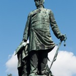 Bismarck-Nationaldenkmal am Großen Stern in Berlin-Tiergarten von Reinhold Begas, Detailansicht von Bismarck