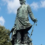 Bismarck-Nationaldenkmal am Großen Stern in Berlin-Tiergarten von Reinhold Begas, Detailansicht von Bismarck