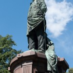 Bismarck-Nationaldenkmal am Großen Stern in Berlin-Tiergarten von Reinhold Begas, Detailansicht von Bismarck