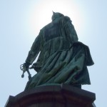 Bismarck-Nationaldenkmal am Großen Stern in Berlin-Tiergarten von Reinhold Begas, Detailansicht von Bismarck