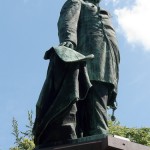Bismarck-Nationaldenkmal am Großen Stern in Berlin-Tiergarten von Reinhold Begas, Detailansicht von Bismarck