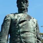 Bismarck-Nationaldenkmal am Großen Stern in Berlin-Tiergarten von Reinhold Begas, Detailansicht von Bismarck